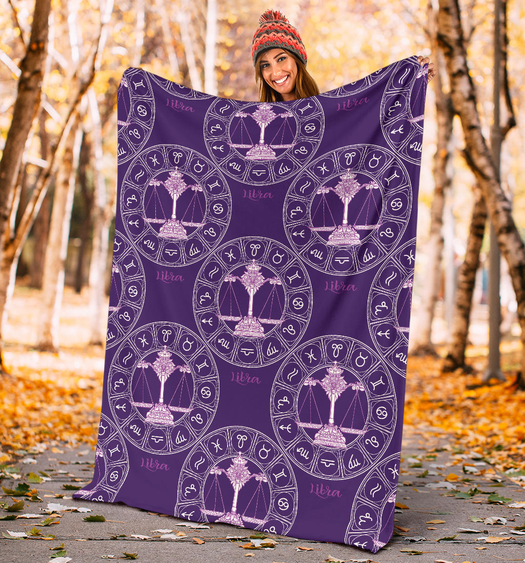 Libra Pattern Print Design 03 Premium Blanket