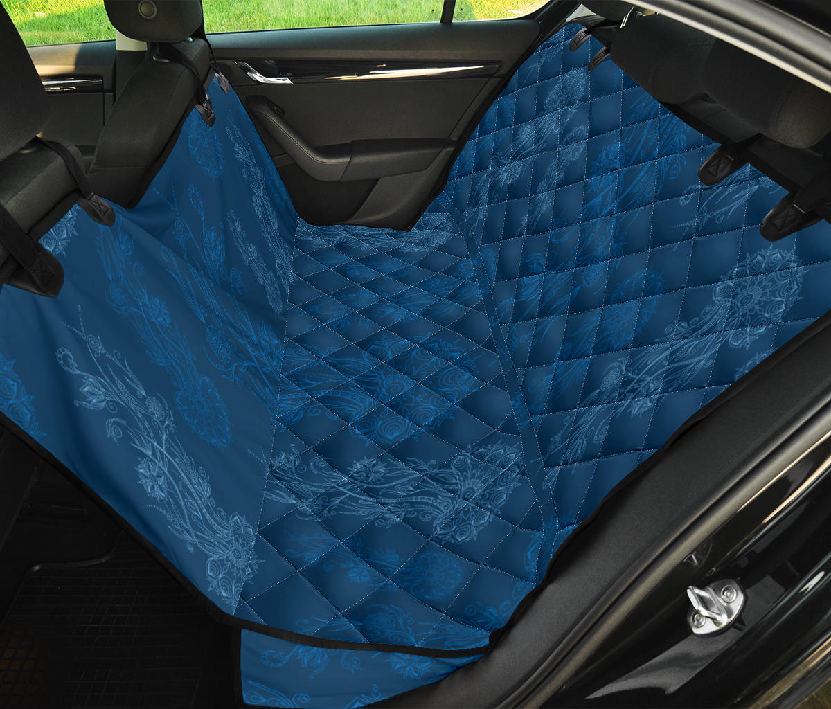 Jellyfish Pattern Print Design 01 Rear Dog Car Seat Cover Hammock