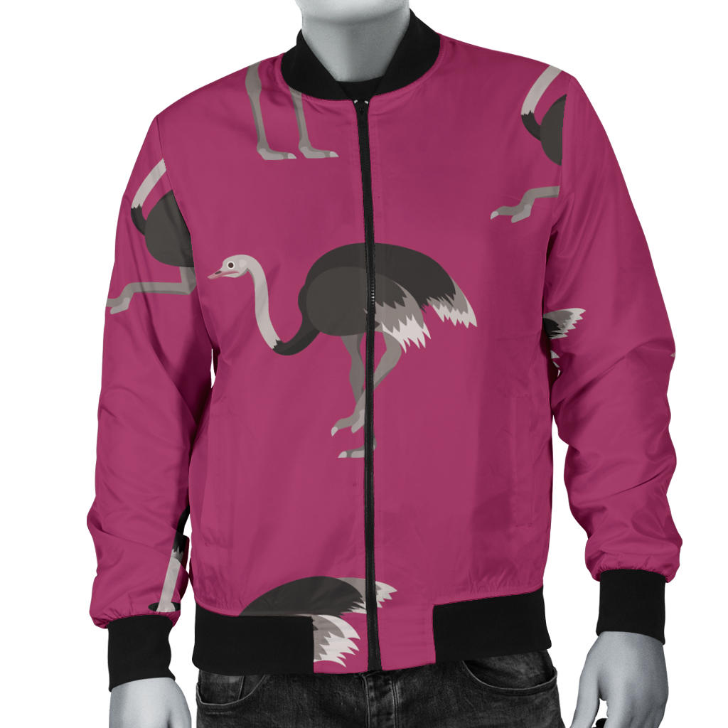 Emu Pattern Print Design 02 Men Bomber Jacket