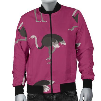 Emu Pattern Print Design 02 Men Bomber Jacket