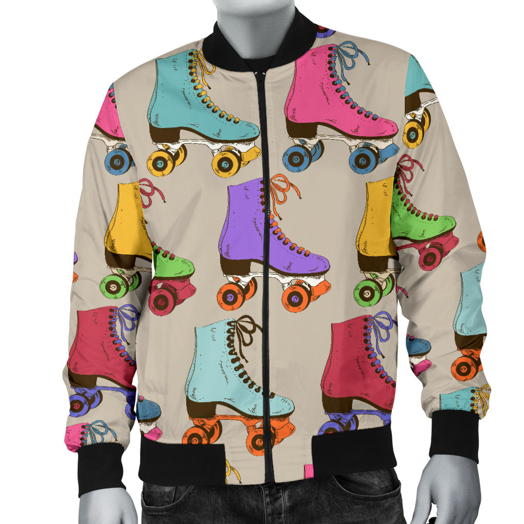Roller skate Pattern Print Design A01 Men Bomber Jacket