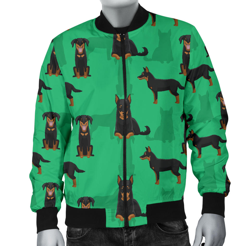 Beauceron Pattern Print Design 01 Men Bomber Jacket