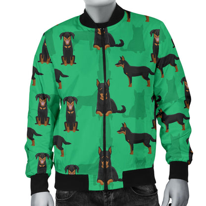 Beauceron Pattern Print Design 01 Men Bomber Jacket