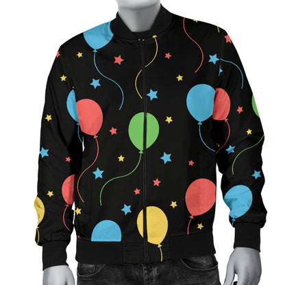 Ballon Colorful Pattern Print Design 04 Men Bomber Jacket