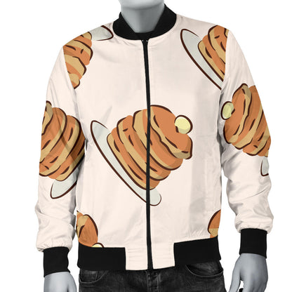 Pancake Pattern Print Design A01 Men Bomber Jacket