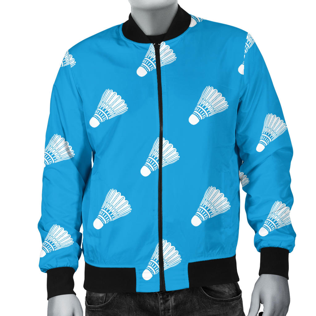 Badminton Ball Pattern Print Design 08 Men Bomber Jacket