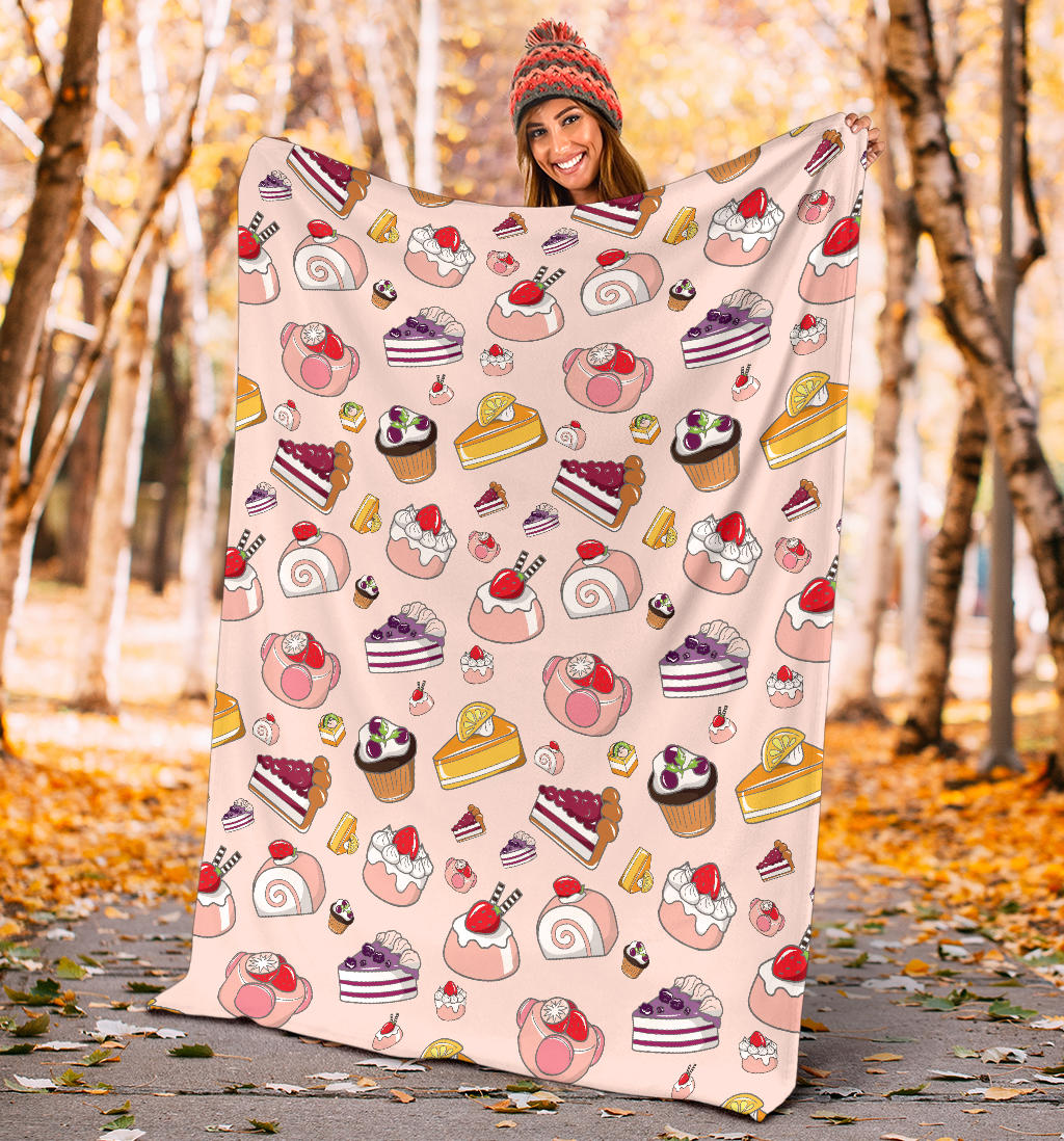 Cake Pattern Print Design 01 Premium Blanket