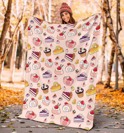 Cake Pattern Print Design 01 Premium Blanket