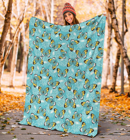 Butterfly Pattern Print Design 010 Premium Blanket