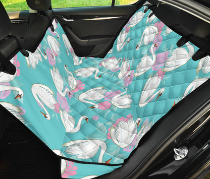Swan Pattern Print Design 03 Rear Dog Car Seat Cover Hammock