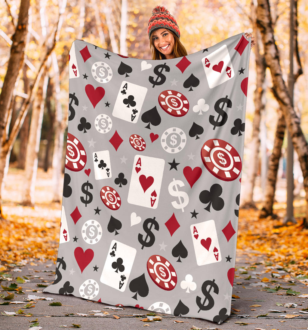 Casino Pattern Print Design 01 Premium Blanket