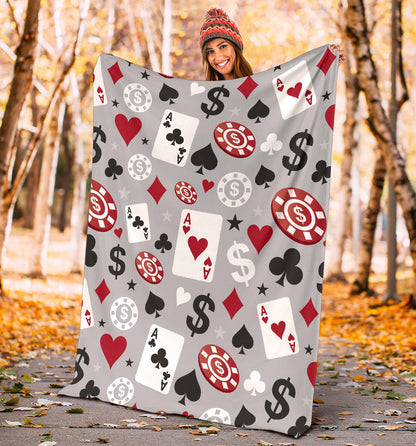 Casino Pattern Print Design 01 Premium Blanket