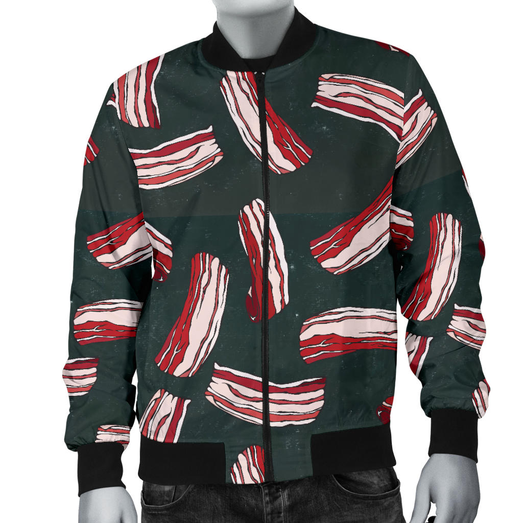 Bacon Pattern Print Design 02 Men Bomber Jacket