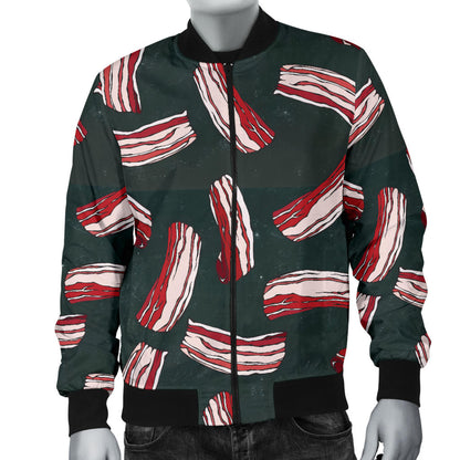 Bacon Pattern Print Design 02 Men Bomber Jacket
