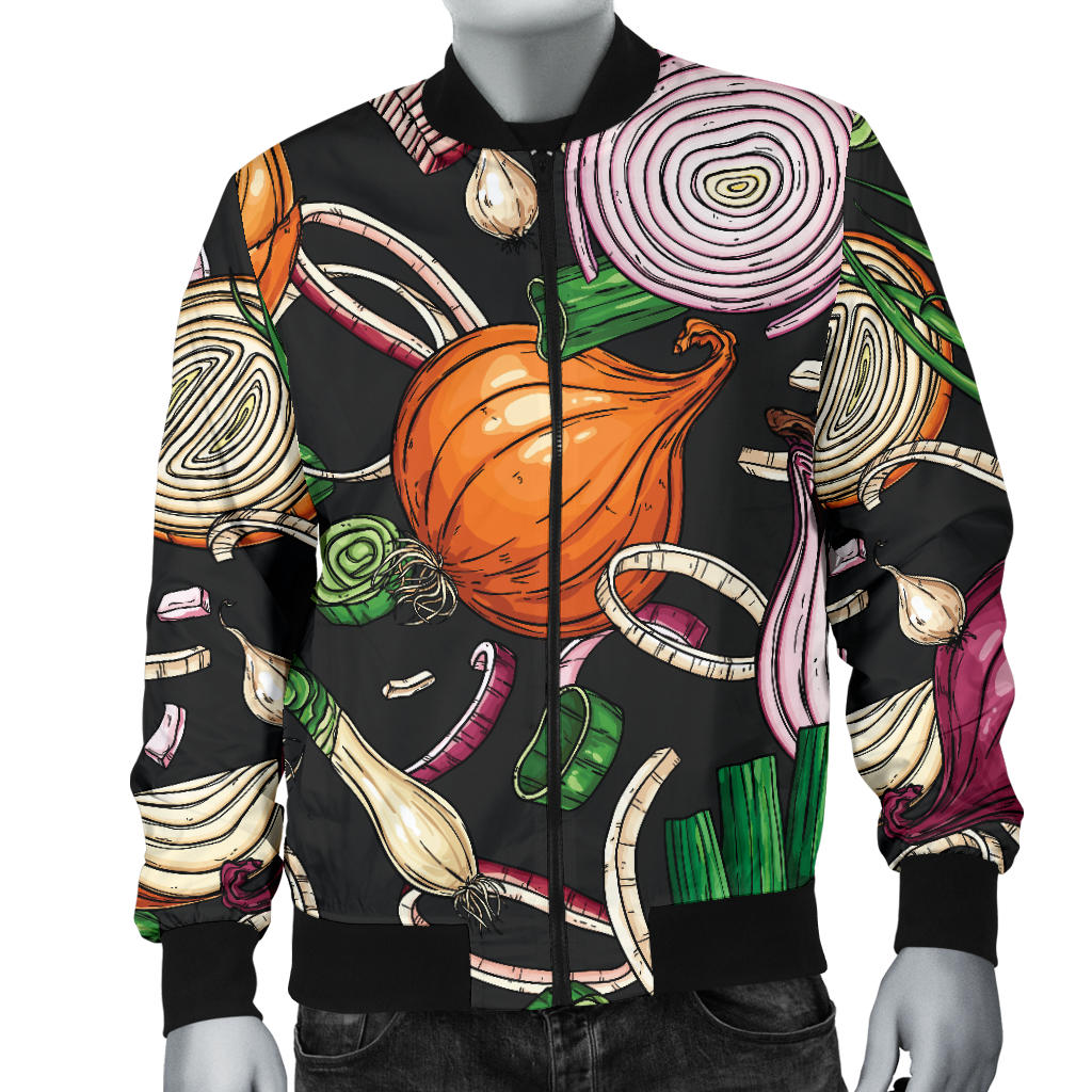 Onion Pattern Print Design A03 Men Bomber Jacket