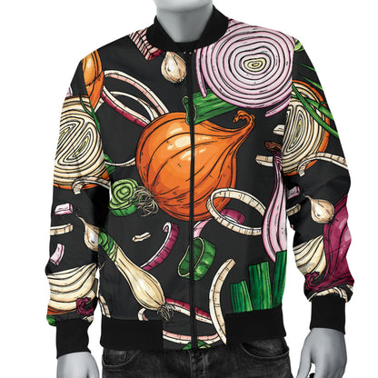 Onion Pattern Print Design A03 Men Bomber Jacket