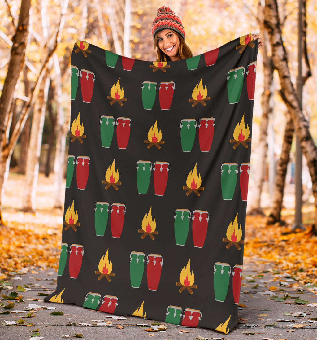 Conga Pattern Print Design 01 Premium Blanket