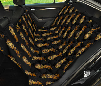 Pineapple Pattern Print Design A02 Rear Dog Car Seat Cover Hammock
