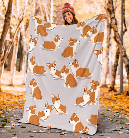 Pembroke Welsh Corgis Pattern Print Design A04 Premium Blanket