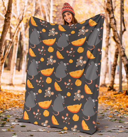 Rat Pattern Print Design 04 Premium Blanket