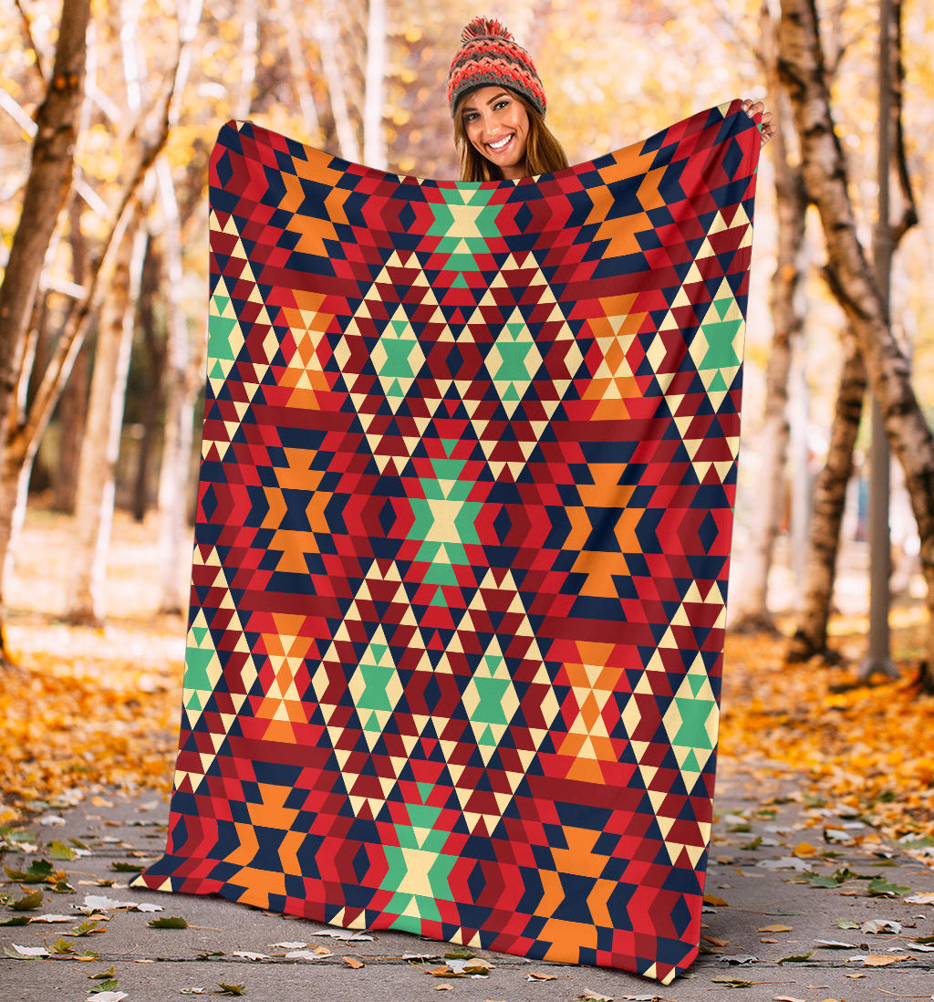 Native Pattern Print Design A07 Premium Blanket