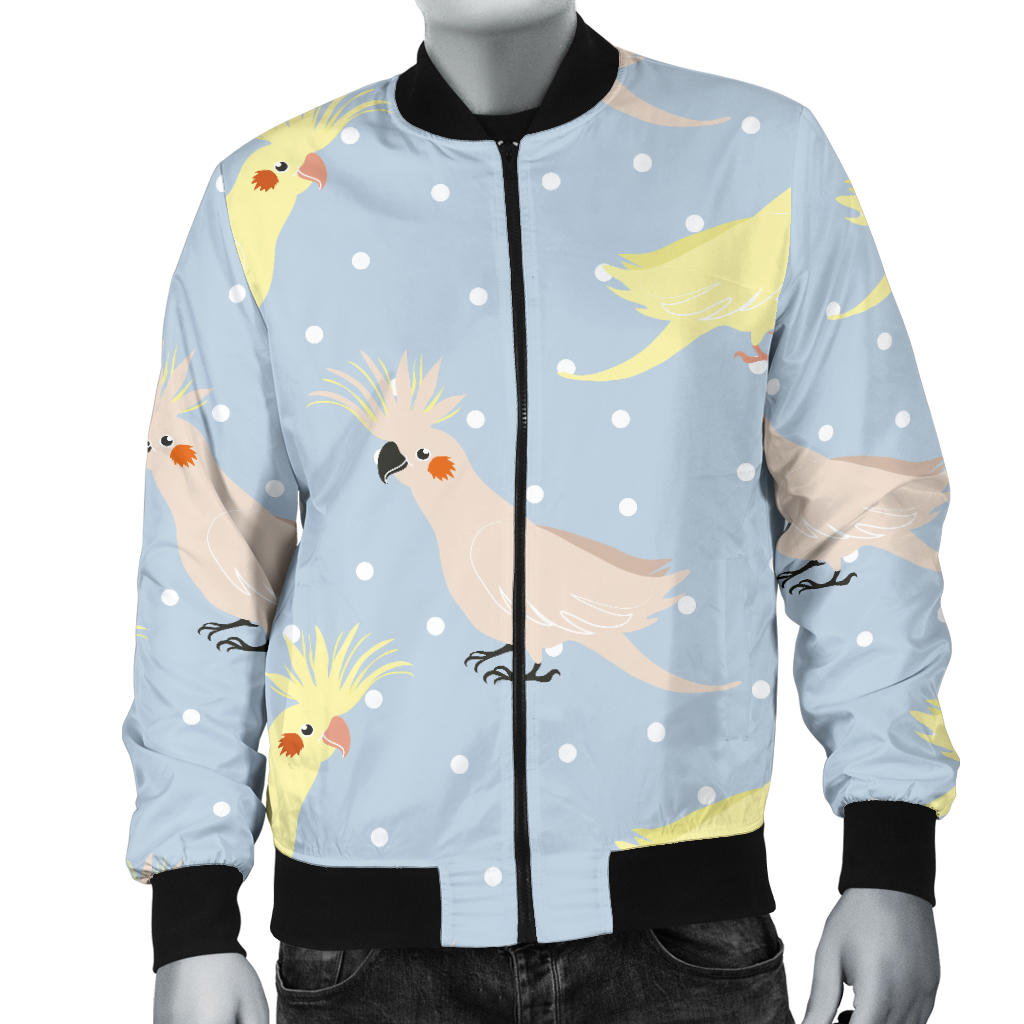 Cockatiel Pattern Print Design 03 Men Bomber Jacket