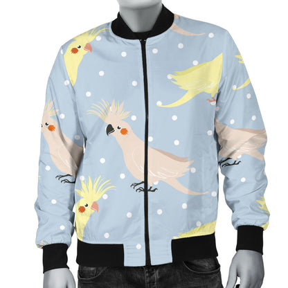 Cockatiel Pattern Print Design 03 Men Bomber Jacket