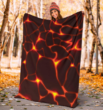 Lava Pattern Print Design 02 Premium Blanket