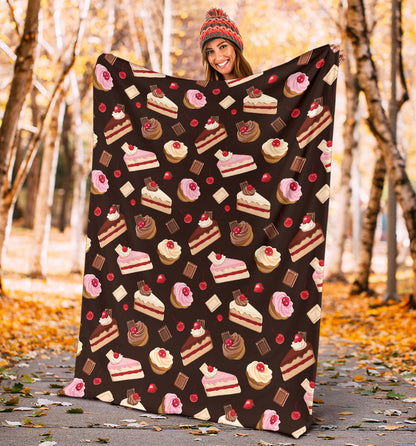 Cake Pattern Print Design 04 Premium Blanket