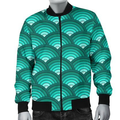 Scales Pattern Print Design 01 Men Bomber Jacket