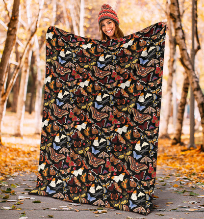 Butterfly Pattern Print Design 08 Premium Blanket