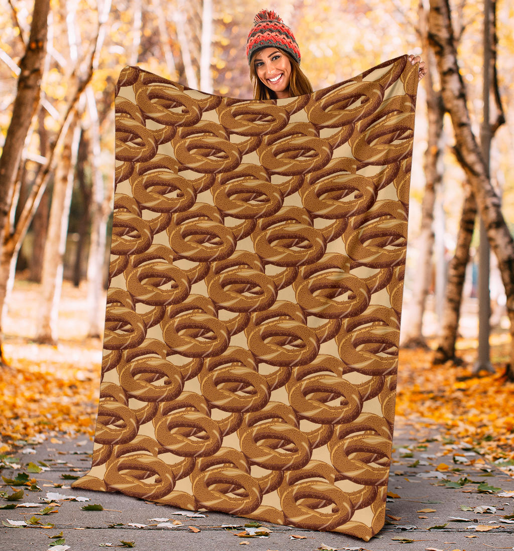Bagel Pattern Print Design 02 Premium Blanket