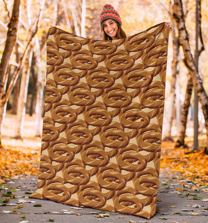 Bagel Pattern Print Design 02 Premium Blanket
