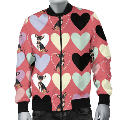 Chihuahua Pattern Print Design 01 Men Bomber Jacket