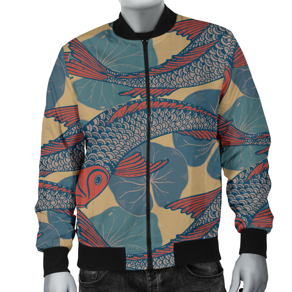 Pisces Pattern Print Design A01 Men Bomber Jacket