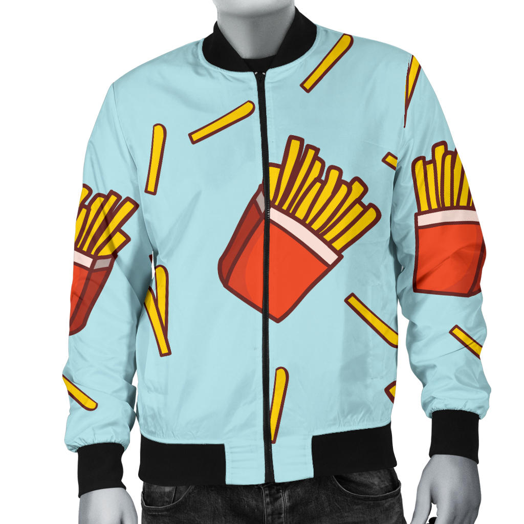 French Fried Pattern Print Design 02 Men Bomber Jacket