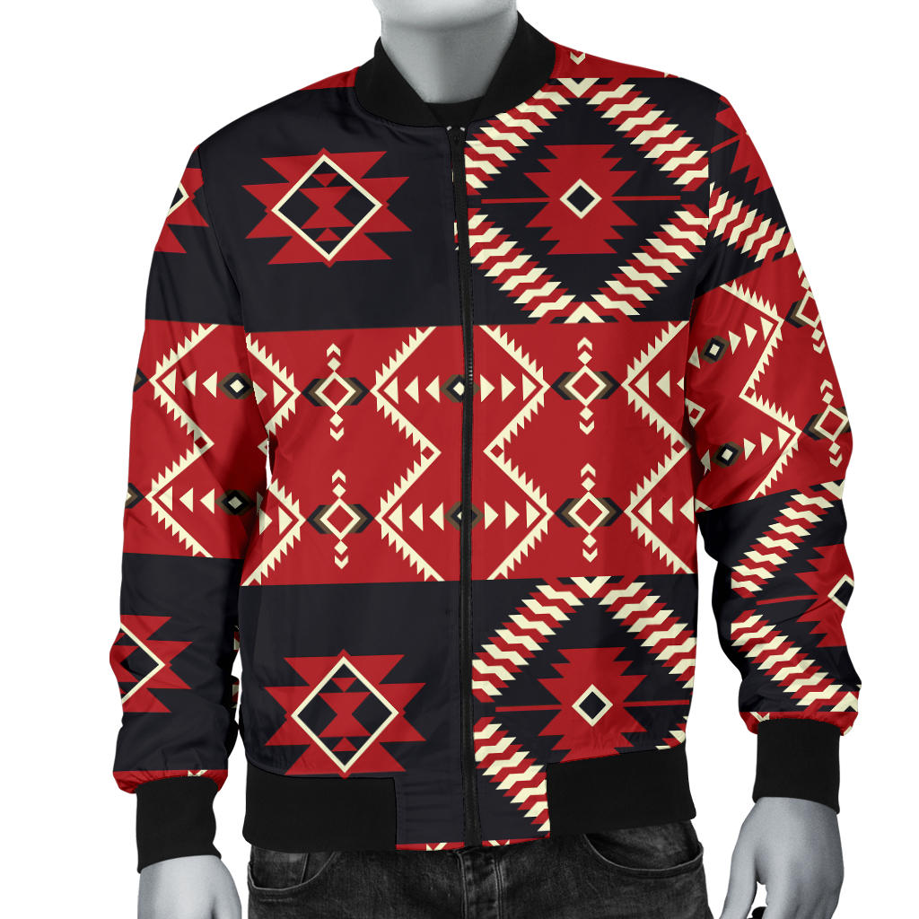 Navajo Pattern Print Design A05 Men Bomber Jacket