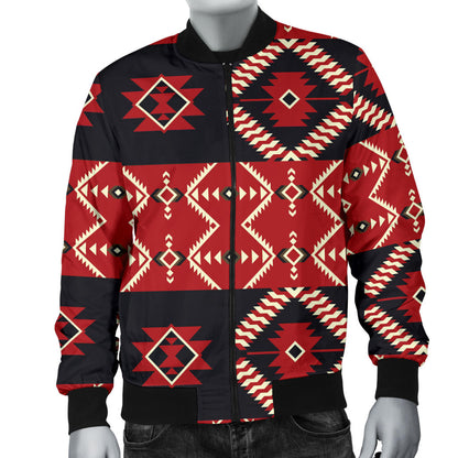Navajo Pattern Print Design A05 Men Bomber Jacket