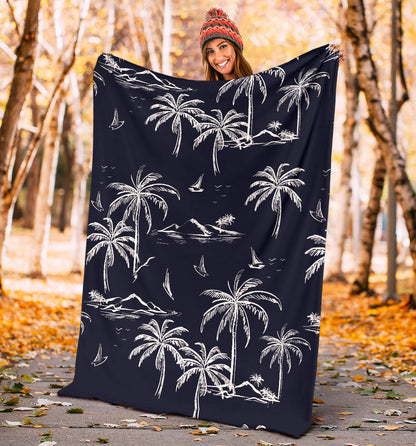 Pacific island Pattern Print Design A02 Premium Blanket