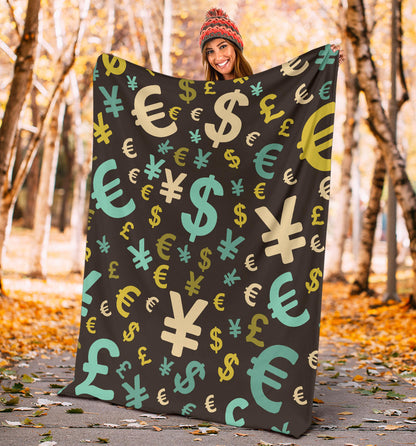 Money Pattern Print Design 01 Premium Blanket
