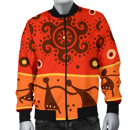 African Pattern Print Design 04 Men Bomber Jacket