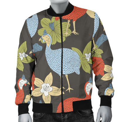 Guinea Fowl Pattern Print Design 02 Men Bomber Jacket