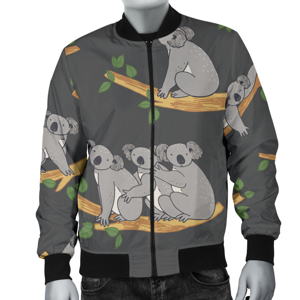 Koala Pattern Print Design 07 Men Bomber Jacket
