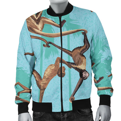 Monkey Pattern Print Design 04 Men Bomber Jacket