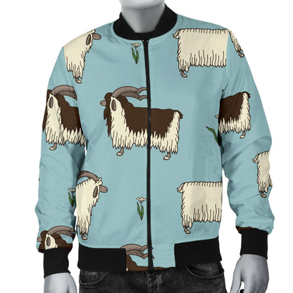 Goat Pattern Print Design 02 Men Bomber Jacket