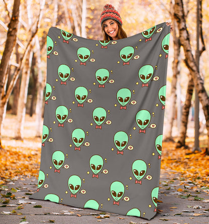Alien Pattern Print Design 02 Premium Blanket