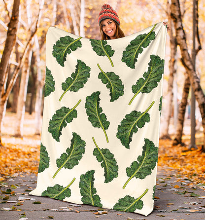 Kale Pattern Print Design 03 Premium Blanket