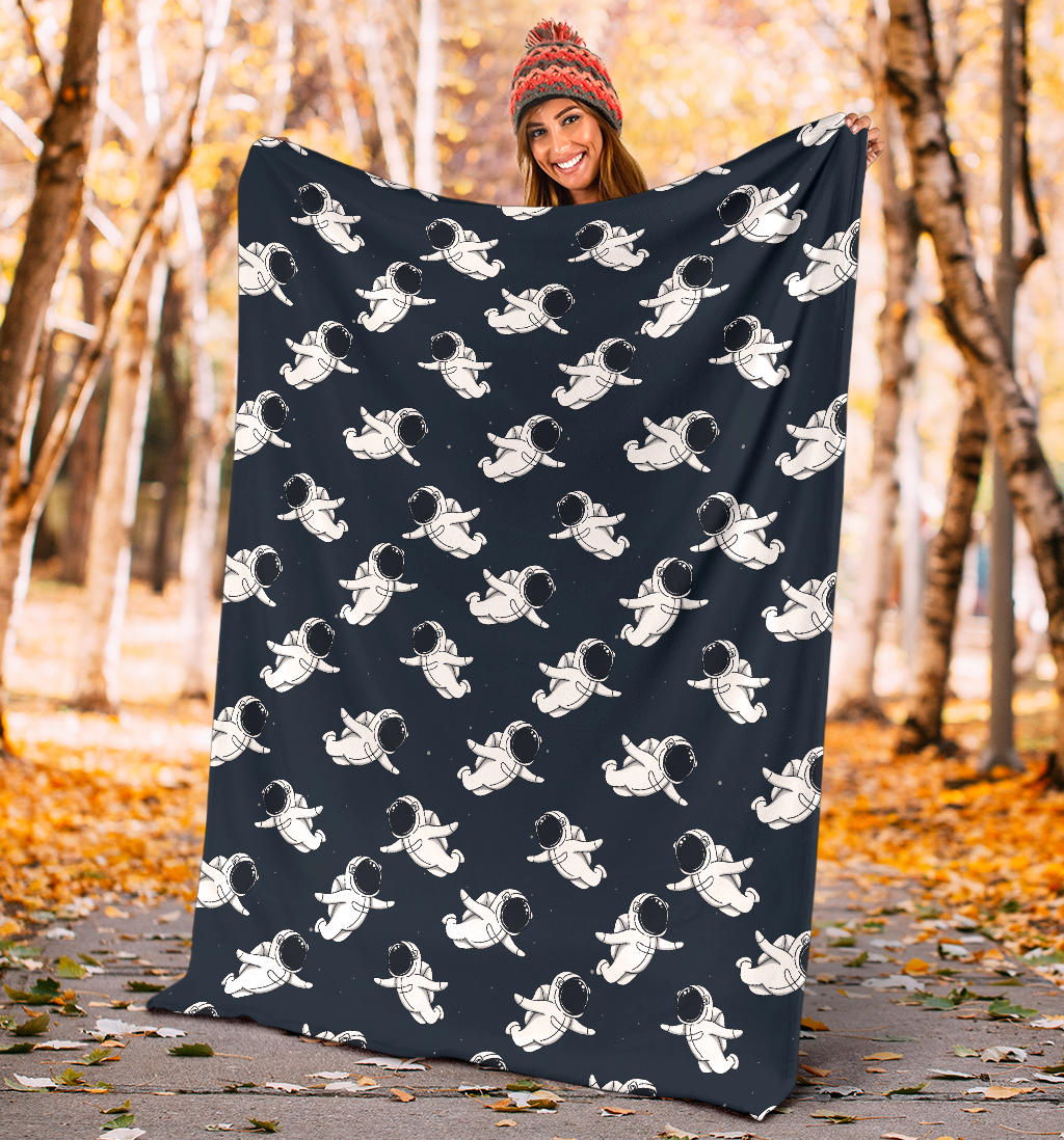 Astronaut Pattern Print Design 02 Premium Blanket