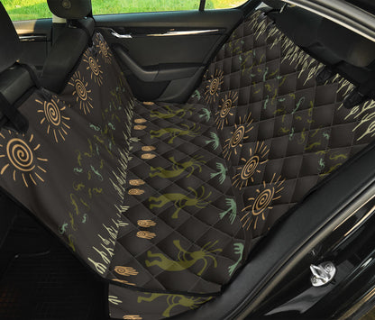 Mayan Pattern Print Design 04 Rear Dog Car Seat Cover Hammock