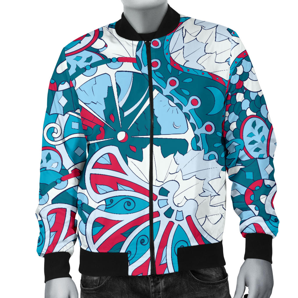 Funky Retro Pattern Print Design A05 Men Bomber Jacket